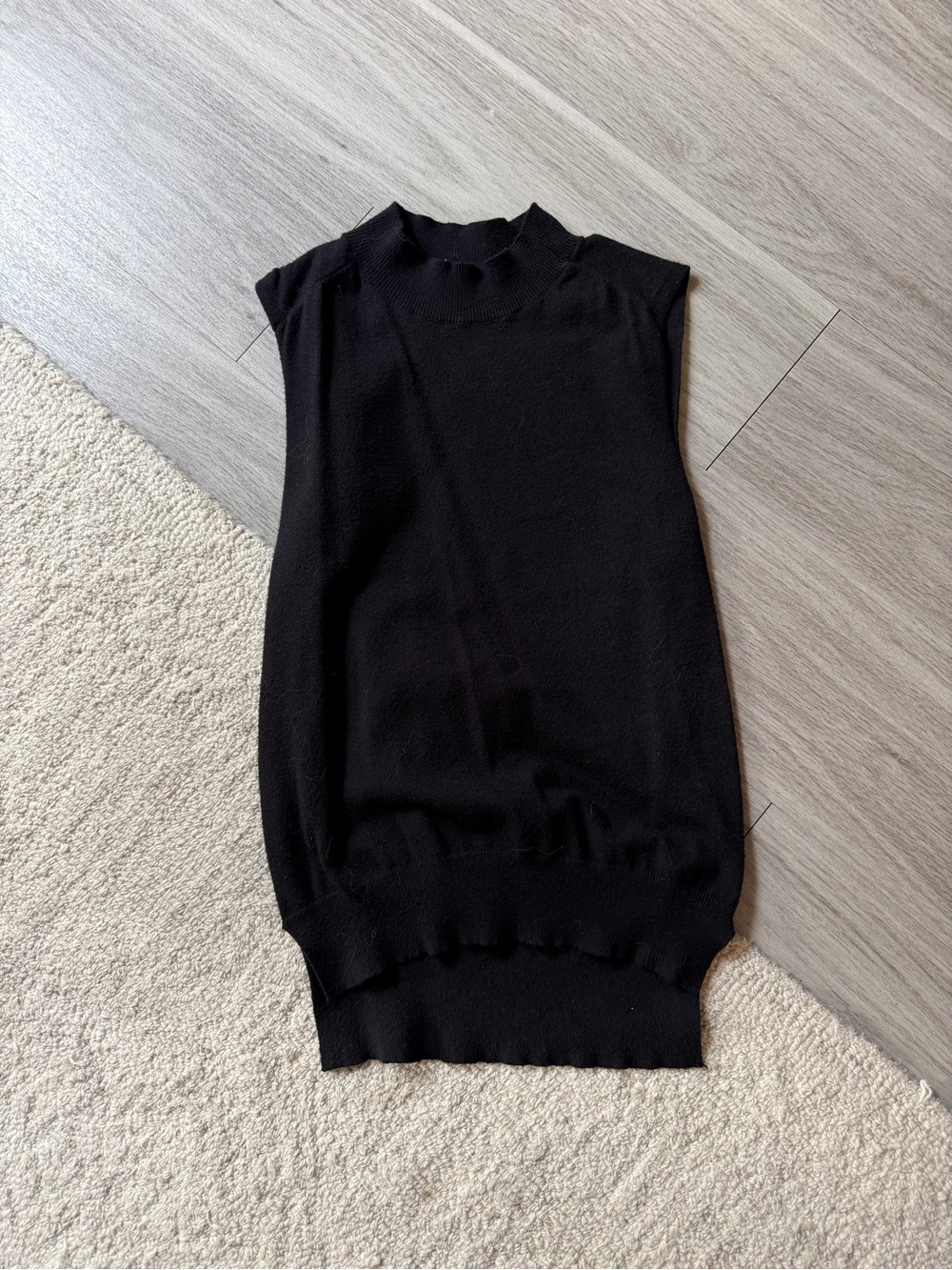 Mock Neck Knit Sweater Vest